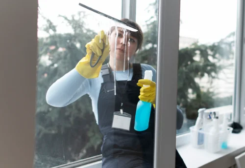 Nettoyage de vitres intérieures et extérieures à la Loupe